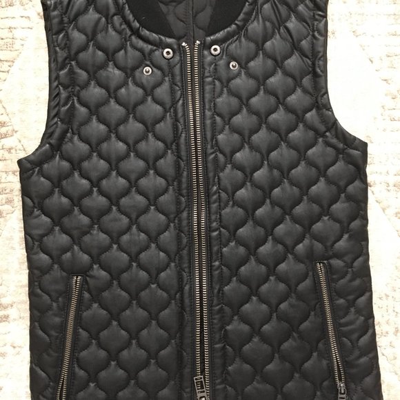 Zara Faux Leather Quilted Vest - Picture 2 of 2